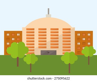 Urban design over white background, vector illustration.