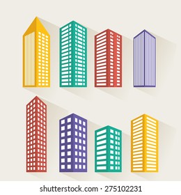 Urban design over white background, vector illustration.