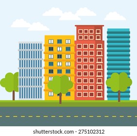 Urban Design Over White Background Vector Stock Vector (Royalty Free ...