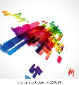 Urban designed background with stylized abstraction. Vector illustration