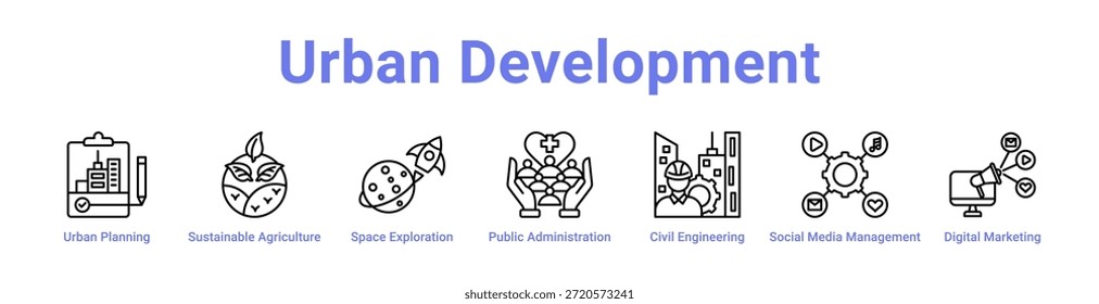 Icono de desarrollo Urbana Anuncio y colección