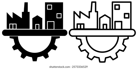 urban development icon, simple flat style, illustration, logo sign symbol pictogram template, for ui or ux isolated on white for mobile app, editable