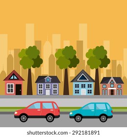 Urban digital design, vector illustration eps 10.