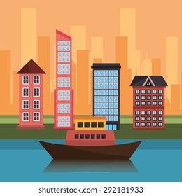 Urban digital design, vector illustration eps 10.