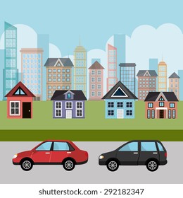 Urban digital design, vector illustration eps 10.