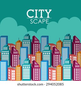Urban digital design, vector illustration eps 10.