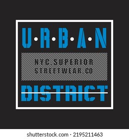 urban district design typography vector illustration for print