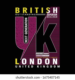 urban district London typography graphic for print t shirt,vector illustration,style