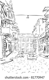 urban doodle sketch. vector