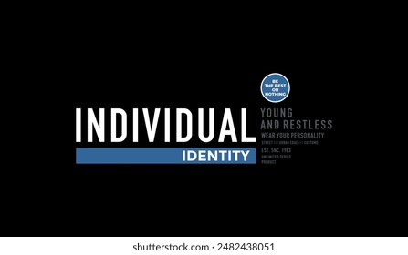 Urban edge, identity, abstract typography modern design slogan. Vector illustration graphics for print t shirt, apparel, background, poster, banner, postcard and or social media 