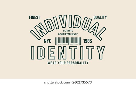 Urban edge, identity, abstract typography modern design slogan. Vector illustration graphics for print t shirt, apparel, background, poster, banner, postcard and or social media 