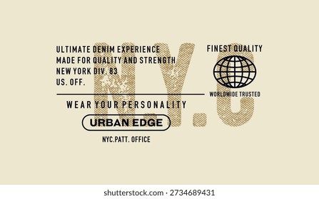 Urban edge, identity, abstract typography modern design slogan. Vector illustration graphics for print t shirt, apparel, background, poster, banner, postcard and or social media content.