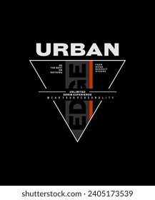 Urban edge, unlimited, individual identity, abstract typography modern design slogan. Vector illustration graphics for print t shirt, apparel, background, poster, banner, postcard and or social media