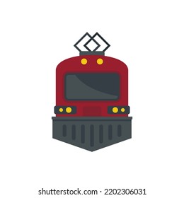 Urban Electric Train Icon. Flat Illustration Of Urban Electric Train Vector Icon Isolated On White Background