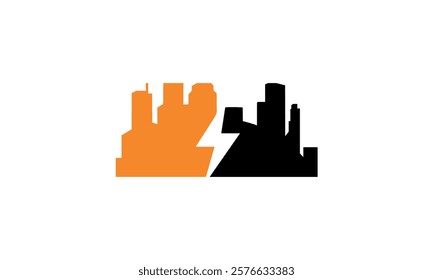 an urban electricity themed graphic image, on a white background. vector graphic base.