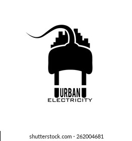 urban electricity vector design template