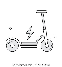 Urban E-Scooter Eco Transport Vector Icon Design