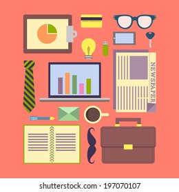 Urban executive item flat design