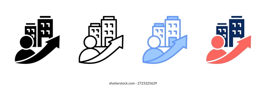 Urban Expansion-Symbol setzt mehrere Stilkollektion