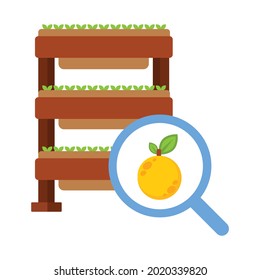 urban farming illustration. vertical garden illustration designconcept. on white background