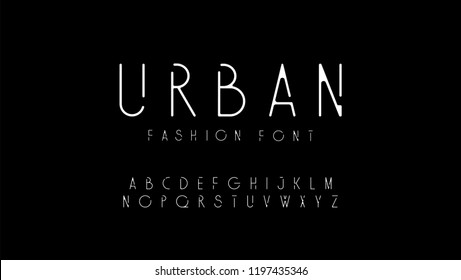 Urban Fashion Modern Alphabet. Designs For Logo, Poster, Invitation, Etc. Typography Font Uppercase. Vector Illustrator