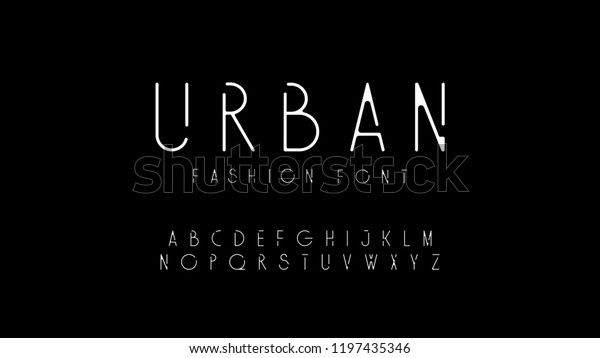 Urban Fashion Modern Alphabet Designs Logo Stock Vector (Royalty Free ...