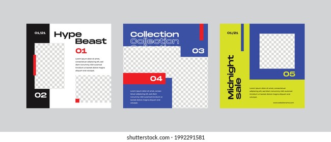 Urban fashion social media post template.