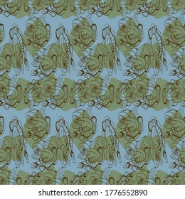 urban freehand abstract pattern on the seamless backdrop.
