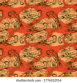 urban freehand abstract pattern on the seamless backdrop.