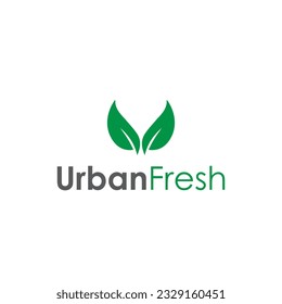 Urban Fresh Logo Leaf Natural Symbols