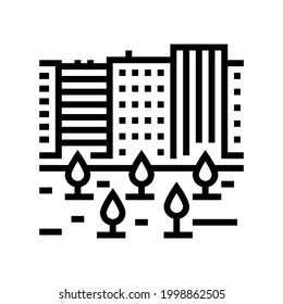 urban garden line icon vector. urban garden sign. isolated contour symbol black illustration