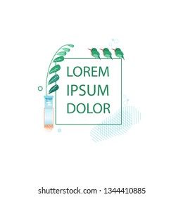 urban garden. plants in jars and bottles. house plants and flowers in pots. green leaves of exotic plants. greens and freshness, water. Flowers in glass bottles. Abstract bunches. Flat style. vector