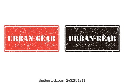 urban gear grunge stamp design, vector, isolated on transparent background