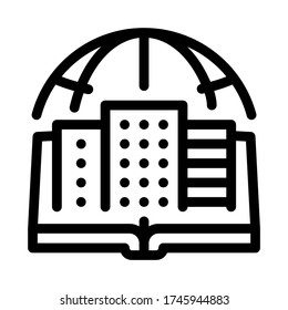 Symbol für urbane Geografie Stadtgeographiezeichen. Kontursymbol
