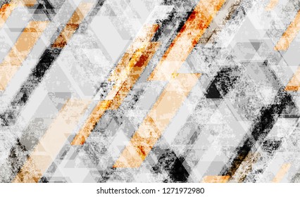 Urban Geometric Camouflage Texture. Cracked Technology Pattern.  Tech Texture with Grunge Effect. Technological Camouflage Pattern.