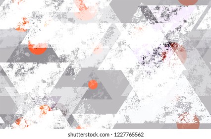 Urban Geometric Camouflage Texture. Pattern with Abstract Elements. Tech Texture with Grunge Effect. Urban Clothes Pattern Design.
