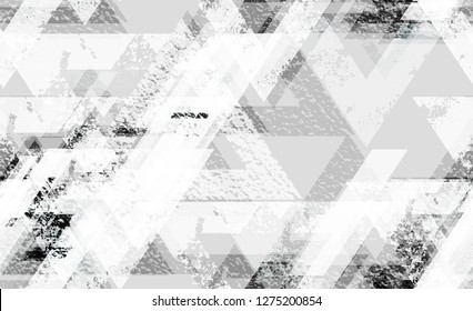 Urban Geometric Camouflage Texture. Pattern with Abstract Elements. Dirty Grunge Style Background. Technological Camouflage Pattern.