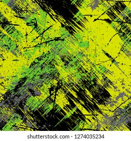 Urban geometric seamless pattern with grunge effect