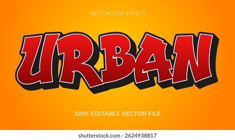 Urban Graffiti art style logo editable text effect 3d
