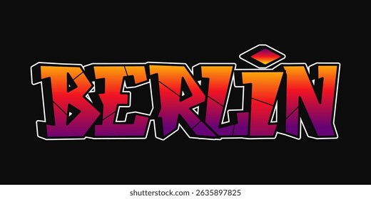 Urban graffiti spraying across concrete wall, showcasing edgy street art symbolizing Berlin s rebellious cultural landscape