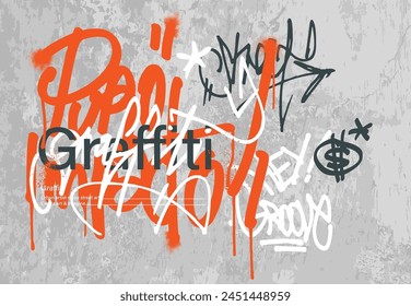 Urban graffiti street wall art illustration print with motivational slogan text for graphic tee t shirt or sweatshirt hoodie or poster - Vector