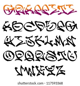 Urban Graffiti Style Alphabet Letters Stock Vector Royalty Free