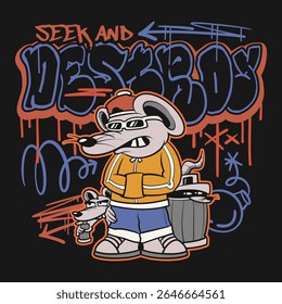Urban graffiti vector set. Graffiti t-shirt designs bundle for print. Streetwear graphic tee shirt design,
Graffiti art t-shirt design bundle, urban culture with street style graphic set, Cartoon