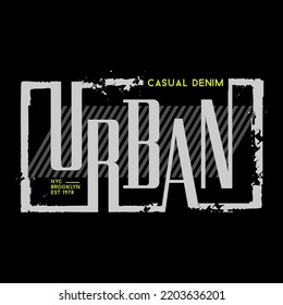 urban. Graphic mens dynamic t-shirt design, poster, typography. Vector illustration.
