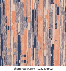 Urban Graphic Motif Glitched Textured Background. Seamless Pattern.