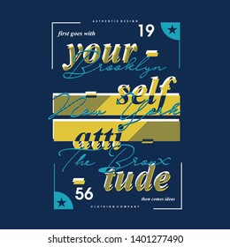 urban graphic with slogan cool vector typography text frame for t shirt print