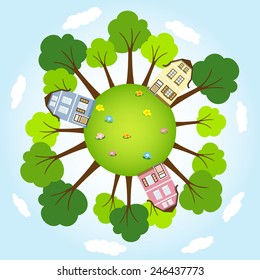 Urban green landscape