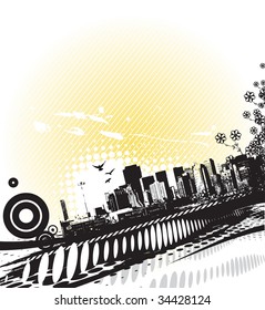 urban grunge city background