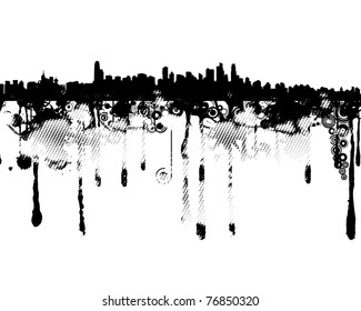 Urban grunge city concept
