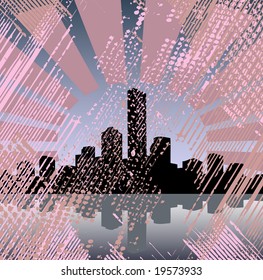 Urban grunge - City vector